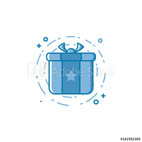500x500 Vector Illustration Of Icon Shopping Concept Bounty Or Gift