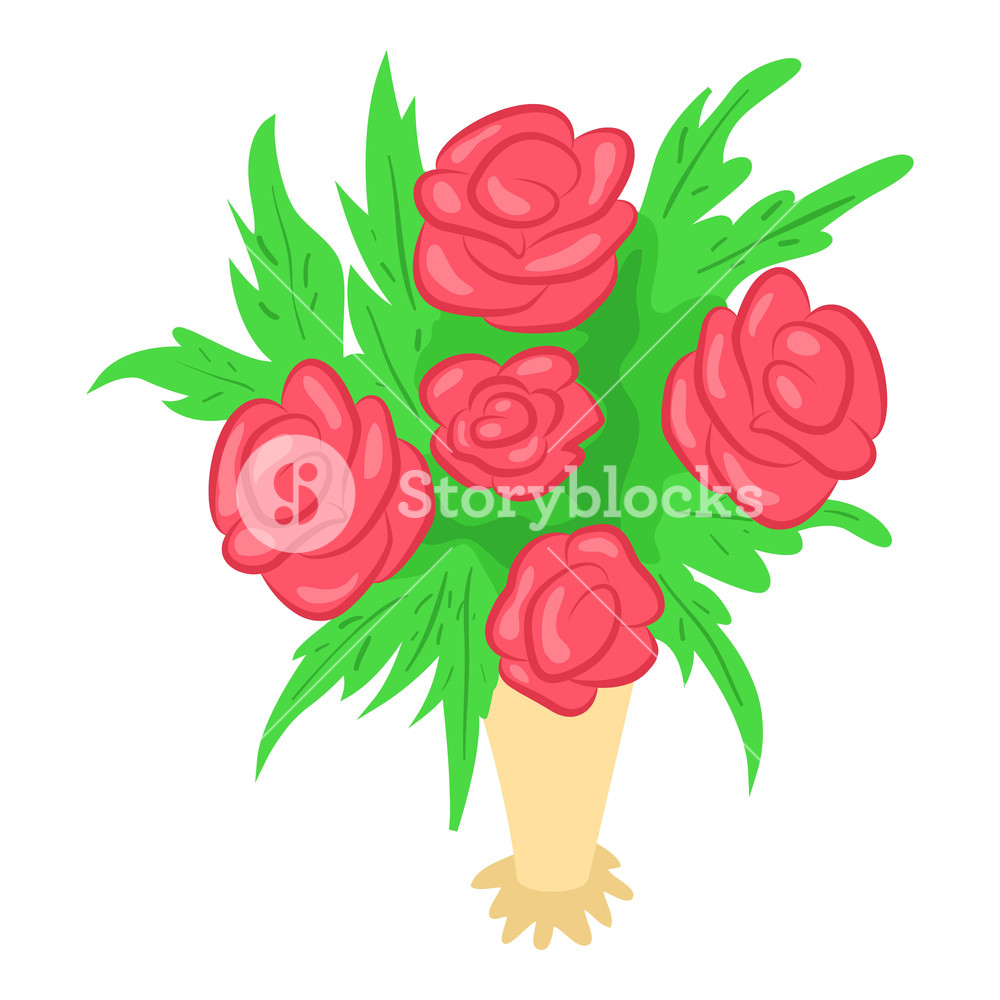 1000x1000 Bouquet Icon Isometric Illustration Of Bouquet Vector Icon