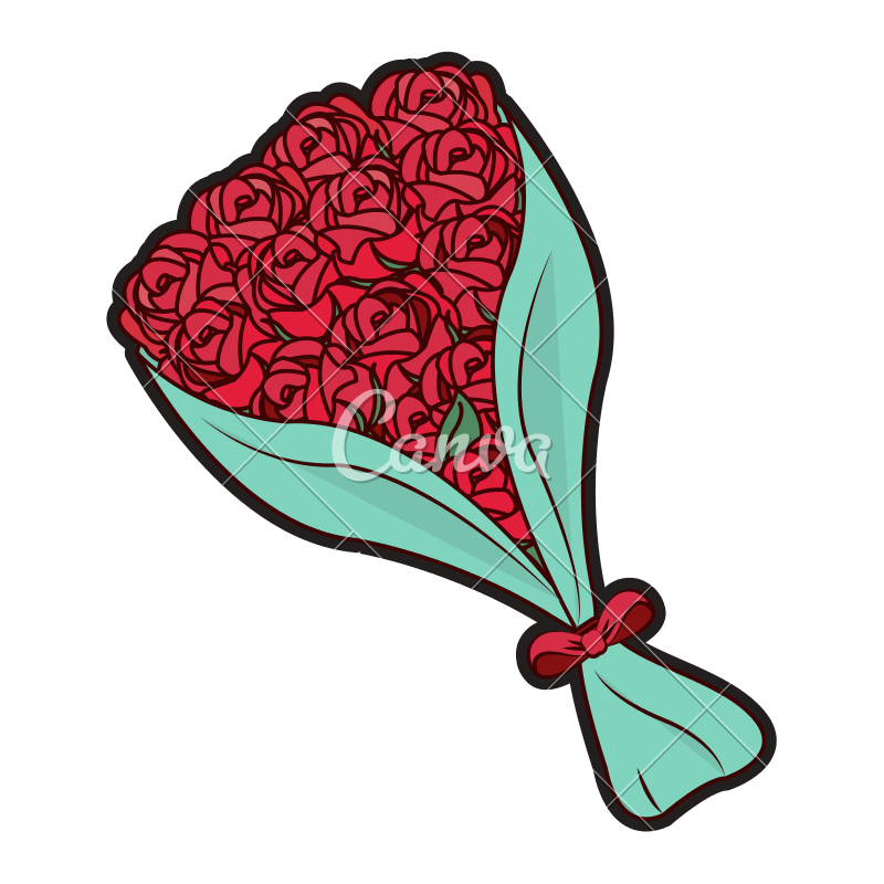 800x800 Isolated Roses Bouquet Icon