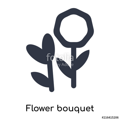 500x500 Flower Bouquet Icon Isolated On White Background Modern