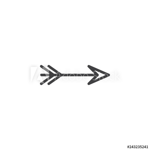 500x500 Archery Arrow Line Icon Linear Style Sign For Mobile Concept