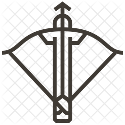 256x256 Bow Arrow Icon Of Line Style