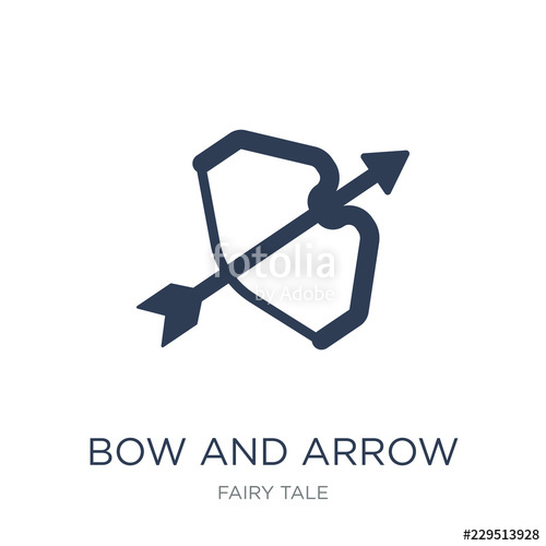 500x500 Bow And Arrow Icon Trendy Flat Vector Bow And Arrow Icon On White
