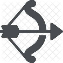 256x256 Bow Arrow Icon Of Glyph Style