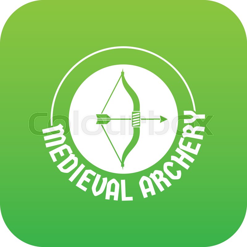 800x800 Bow Arrow Icon Green Vector Isolated Stock Vector Colourbox