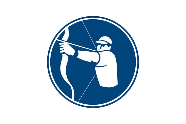 750x500 Archer Bow Arrow Circle Icon