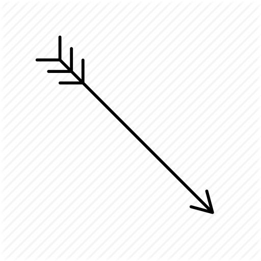 512x512 Archery, Arrow, Bow, Down, Hipster, Right Icon