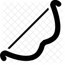 256x256 Archers Bow Icon Of Glyph Style