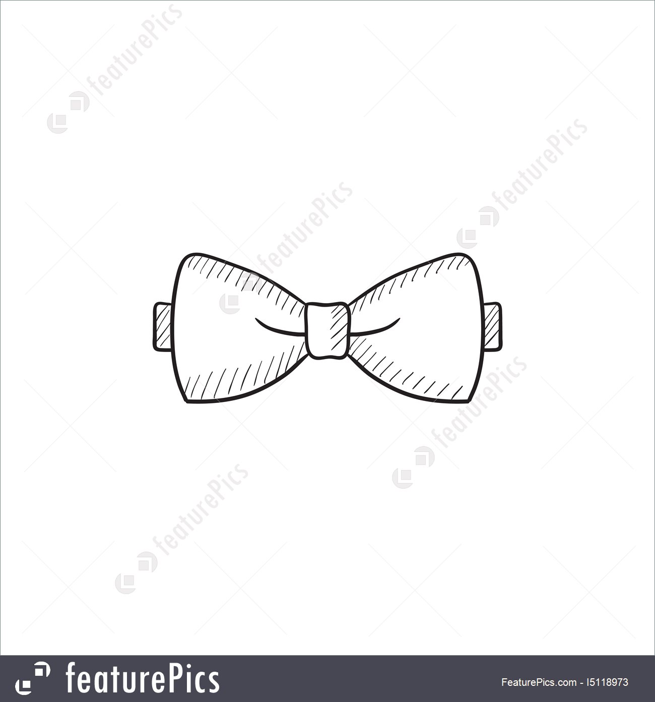 Illustration Of Bow Tie Sketch Icon 1300x1392 Illustration Of Bow Tie Sketch Icon