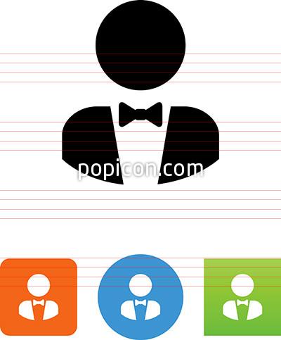 Person Wearing Bow Tie Icon 400x483 Person Wearing Bow Tie Icon