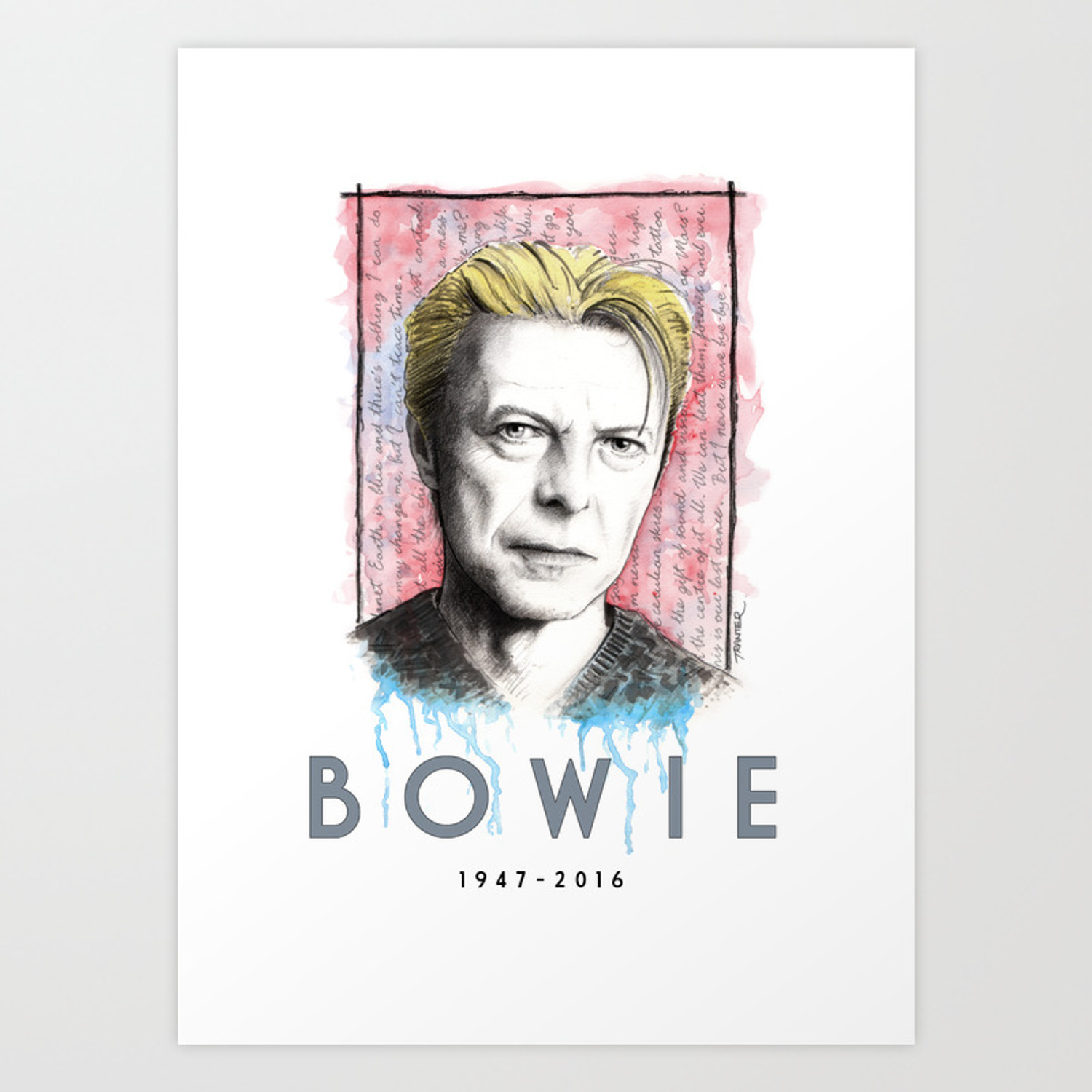 1500x1500 Bowie Icon Art Print