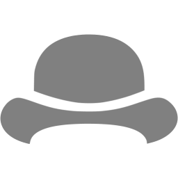 Gray Bowler Hat Icon 256x256 Gray Bowler Hat Icon