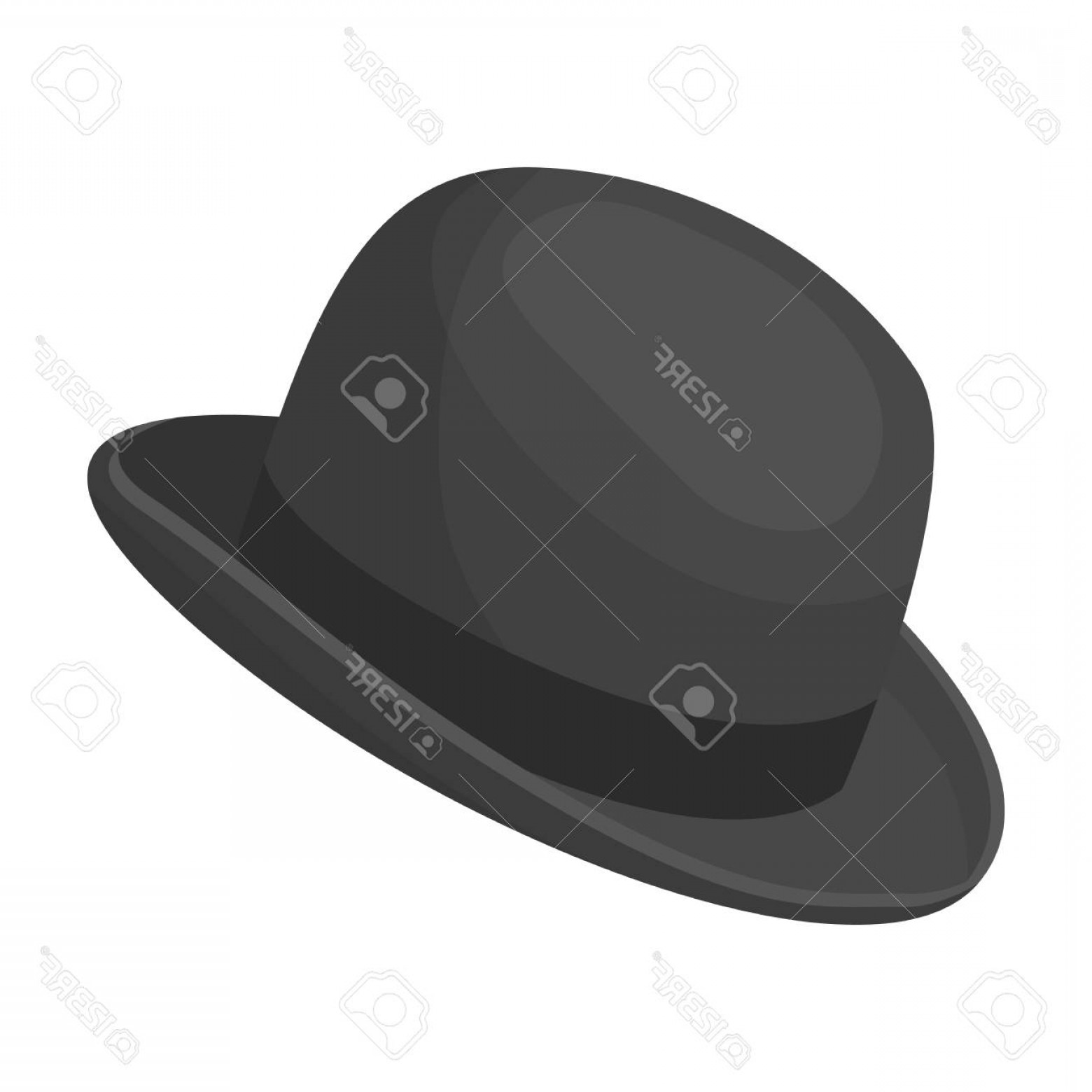 Photostock Vector Bowler Hat Icon In Monochrome Style Isolated 1560x1560 Photostock Vector Bowler Hat Icon In Monochrome Style Isolated