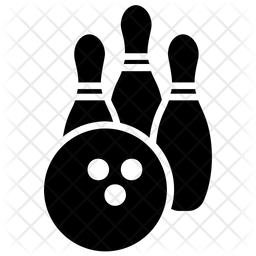 256x256 Bowling Icon Of Glyph Style