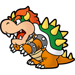 256x256 Paper Bowser Icon Super Mario Iconset Sandro Pereira