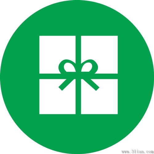 500x500 Green Gift Box Icon Vector Free Vector In Adobe Illustrator