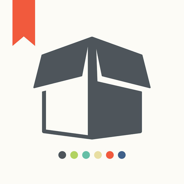600x600 Carton Box Icon Art Print