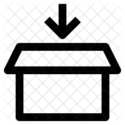 256x256 Insert In Box Icon Of Line Style