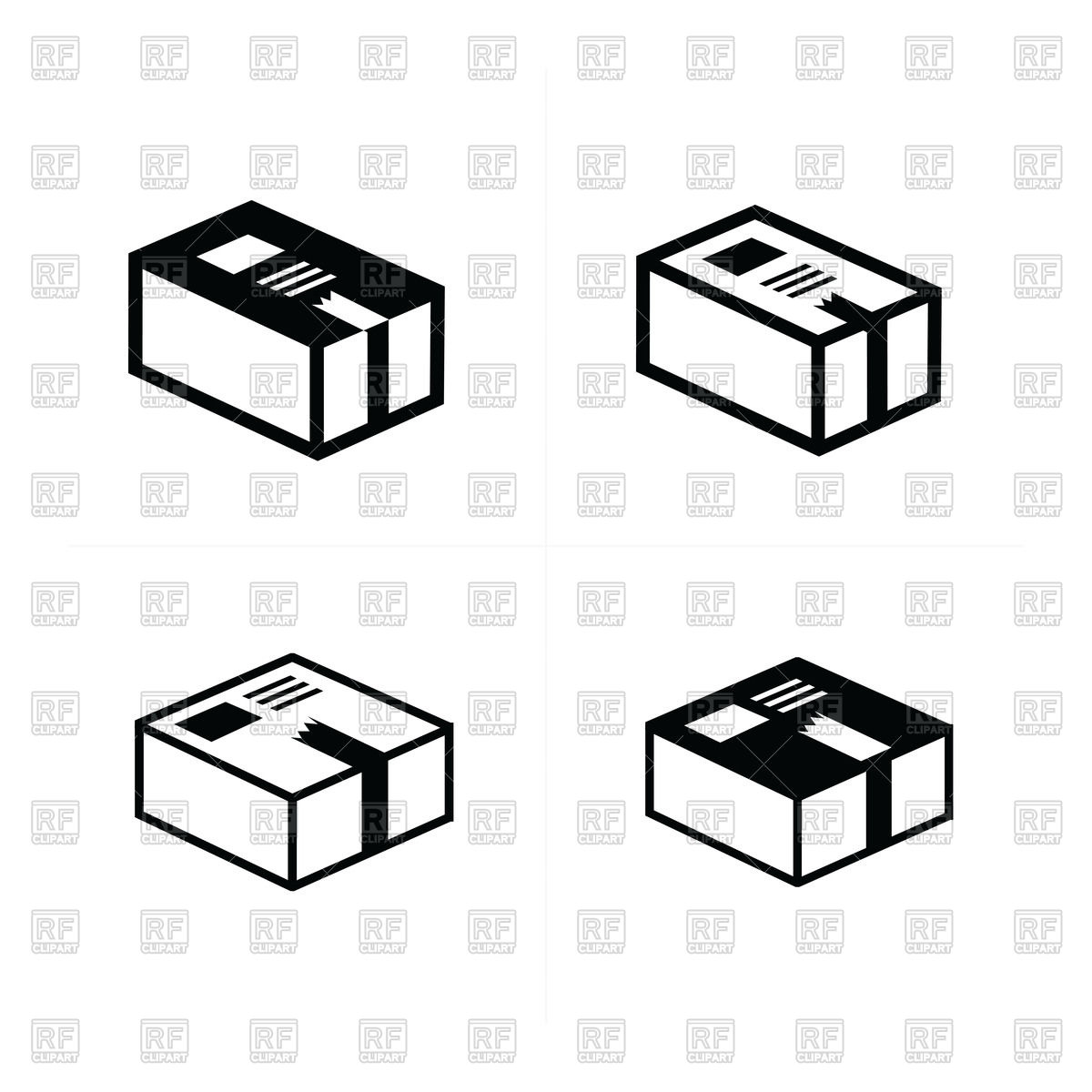 1200x1200 Parcel Box Icons Set Vector Image Of Icons And Emblems Iconmama