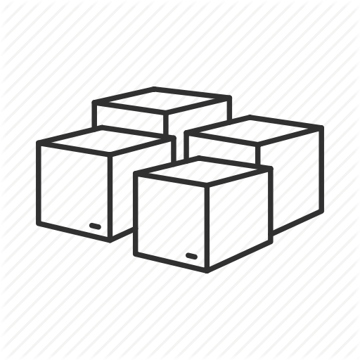 512x512 Boxes, Delivery Boxes, Multiple Boxes, Online Shoppinh Icon