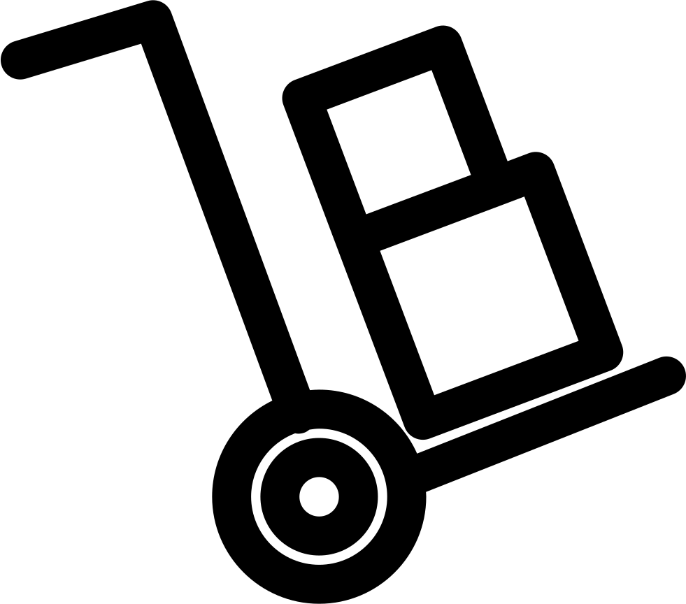 981x864 Trolley Push Cart With Boxes Png Icon Free Download