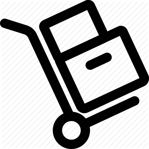 512x512 Box, Box Pick Up, Boxes, Delivery Box, Hand Truck, Load, Moving