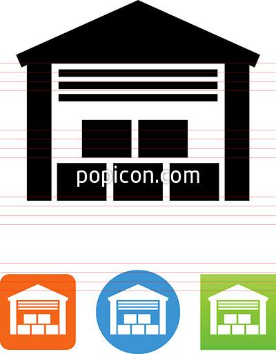 400x513 Warehouse With Boxes Icon