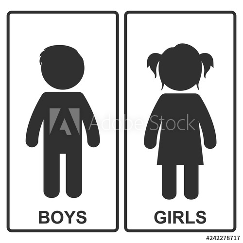 500x500 Boy And Girl Icon Vector Illustration