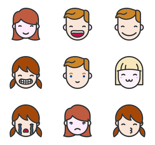600x564 Boy Girl Icons
