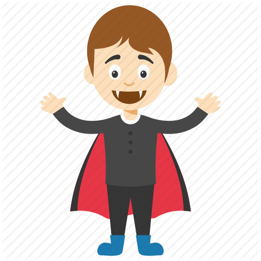 512x512 Boy Vampire, Cartoon Vampire, Halloween Cartoon Vampire, Kid