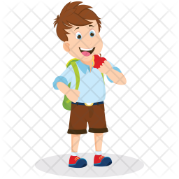 256x256 Painter School Boy Icon Of Flat Style