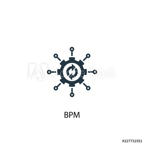 500x500 Bpm Icon Simple Element Illustration Bpm Concept Symbol Design