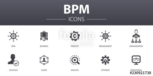 500x250 Bpm Simple Concept Icons Set Contains Such Icons As Business
