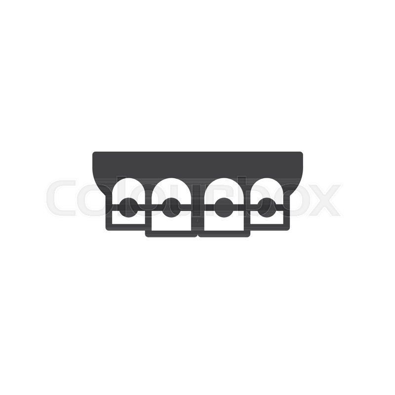 Orthodontic Braces Icon Vector, Filled Stock Vector Colourbox 800x800 Orthodontic Braces Icon Vector, Filled Stock Vector Colourbox