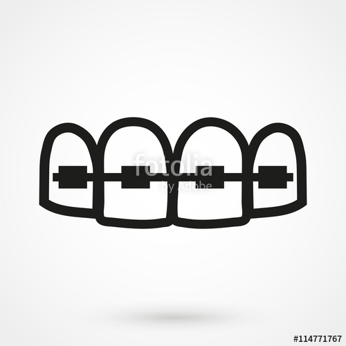 Tooth With Braces Icon Stock Image And Royalty Free Vector 500x500 Tooth With Braces Icon Stock Image And Royalty Free Vector