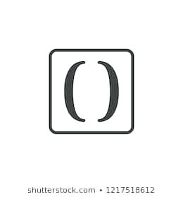 260x280 Bracket Symbol Math Mathematics Parenthesis Vector Icon Filled