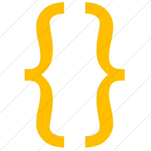512x512 Iconsetc Simple Yellow Classica Curly Bracket Icon