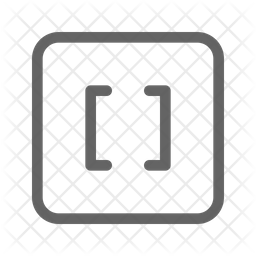 256x256 Brackets Icon Of Line Style