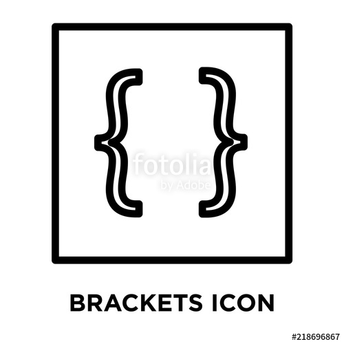 500x500 Brackets Icons Isolated On White Background Modern And Editable