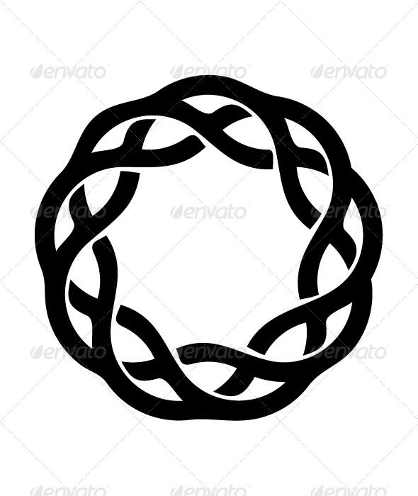 590x700 Circular Braid Fonts Logos Icons Circle Template, Vector