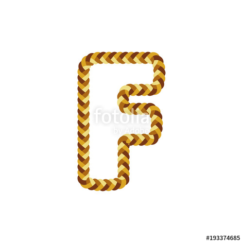 500x500 F Braid Letter Logo Icon Design Stock Image And Royalty Free
