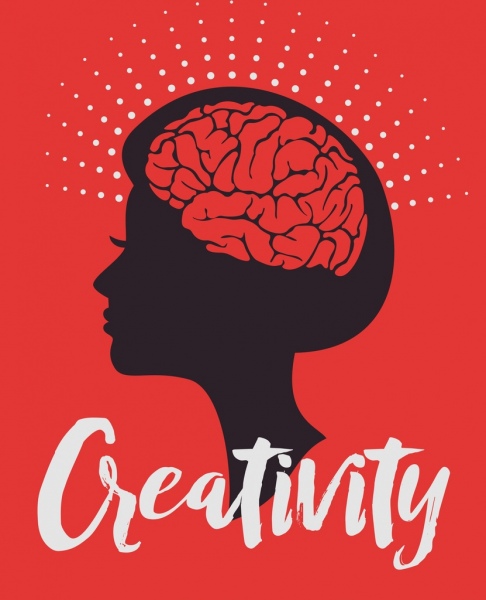 486x600 Creativity Concept Banner Woman Head Silhouette Bran Free