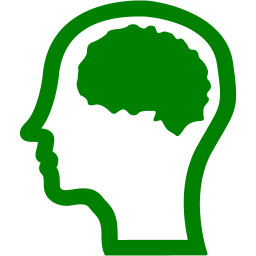 256x256 Green Brain Icon