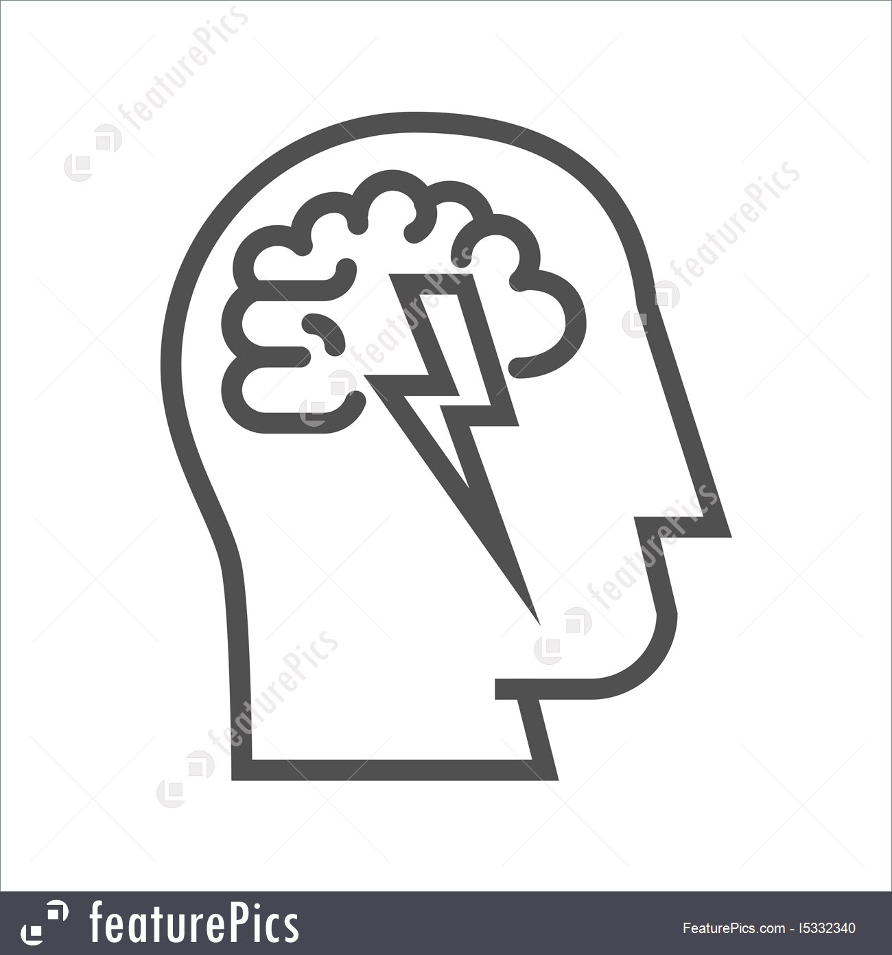 1300x1392 Brainstorm Line Icon Illustration