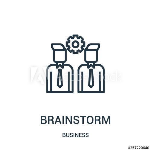 500x500 Brainstorm Icon Vector From Business Collection Thin Line