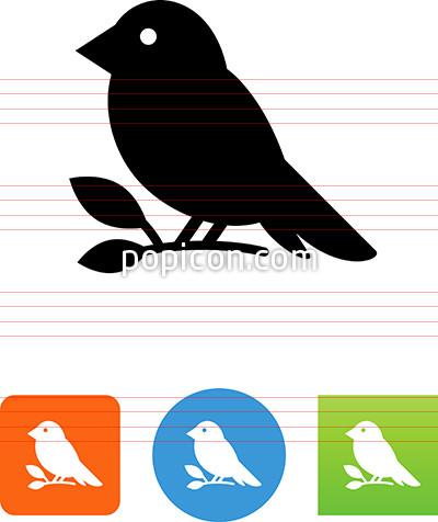 400x476 Bird Sitting On A Branch Icon