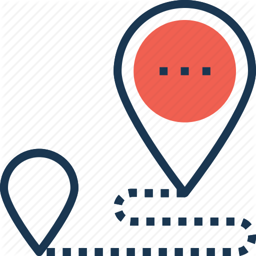 512x512 Branch Office, Distance, Location Pins, Location Pointers, Travel