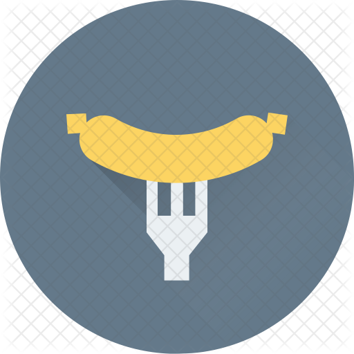 512x512 Bratwurst Icon Of Flat Style