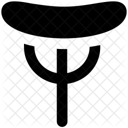 256x256 Bratwurst Icon Of Glyph Style