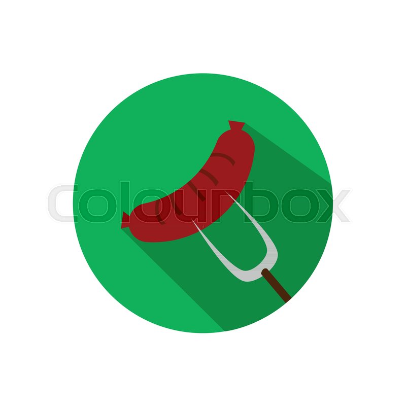 800x800 Bratwurst Sausage Flat Icon Vector Stock Vector Colourbox
